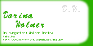 dorina wolner business card